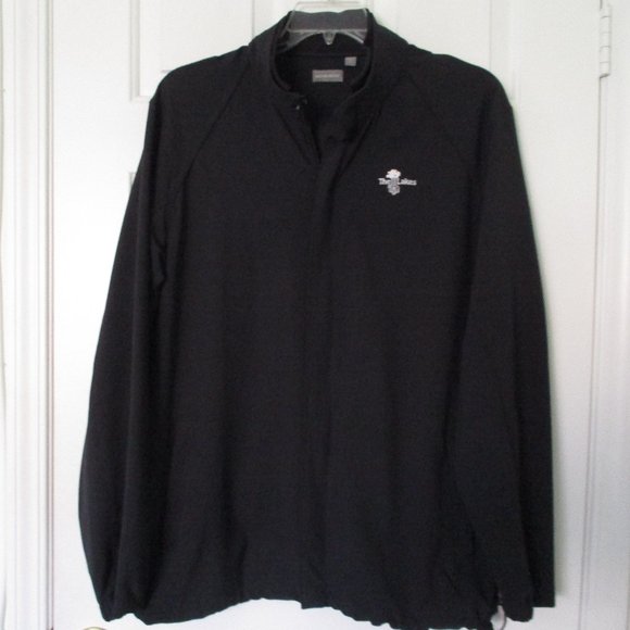 Ashworth Mens L/S The Lakes Golf Club Black Full Zip Windbreaker NWOT - Large - Picture 3 of 3